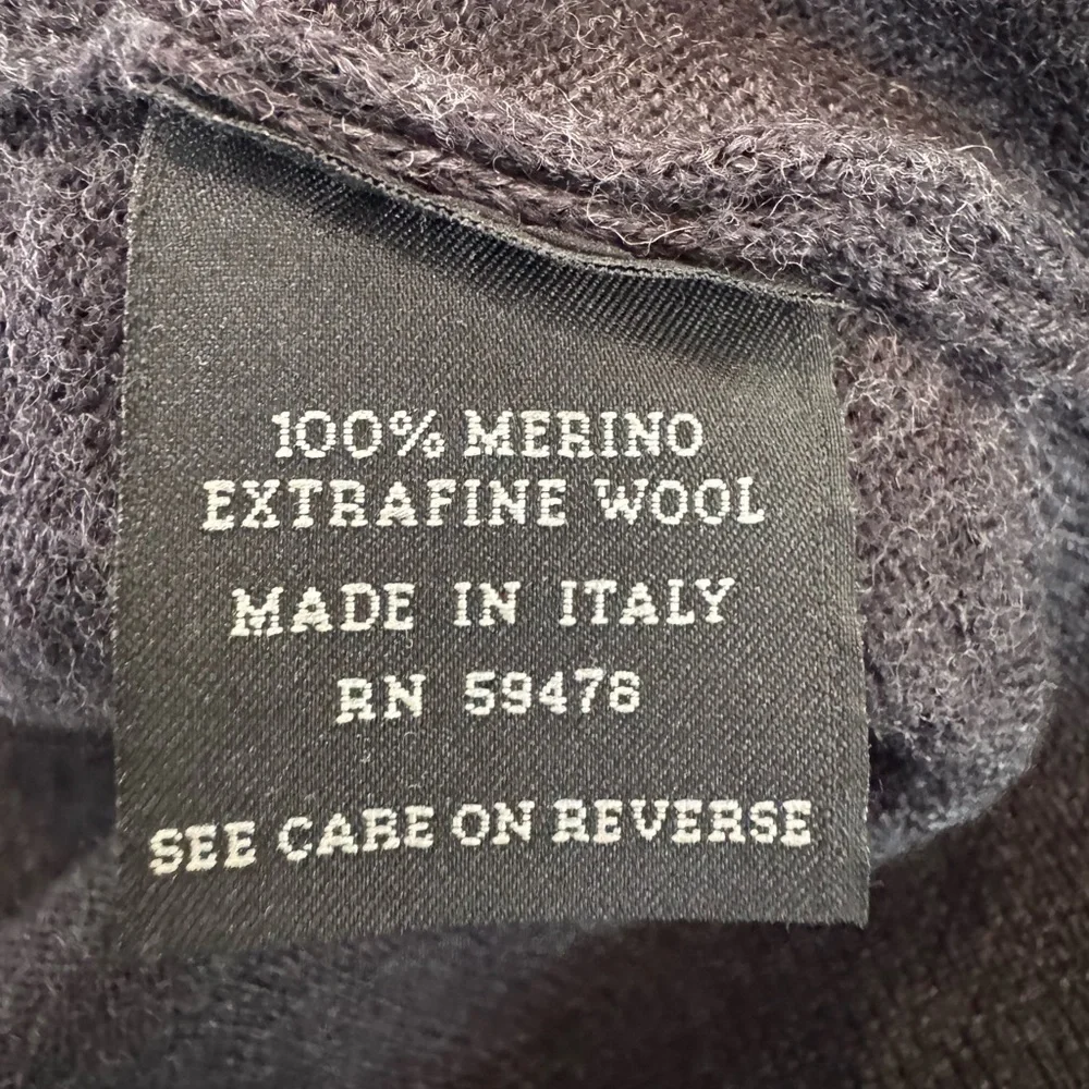 Mario Gilberti Men’s 100% Merino Wool V-Neck Sweater in Gray, Long sleeve, L